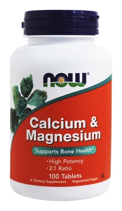 Calcium and Magnesium High Potency  100 Tablets by NOW 