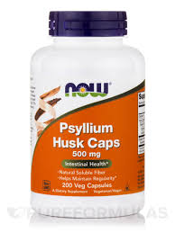 Psyllium Husk 500 mg  200 Capsules