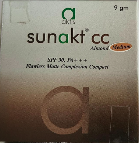 Sunakt CC Almond SPF 30 PA Flawless Matte Complexion Compact, 9 gm