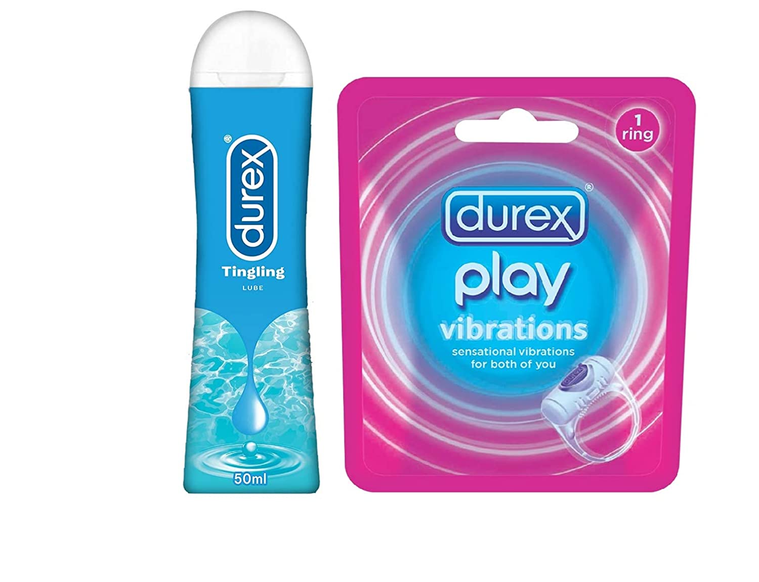 Durex Tingling 50ml plus Vibrating Ring 1 pcs Combo