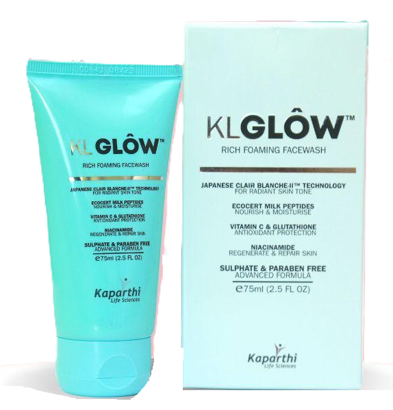 Kl glow rich foaming face wash 