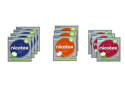 Nicotex Nicotine Pan Mint Plus Cinnamon Gums 2 mg  10s  pack