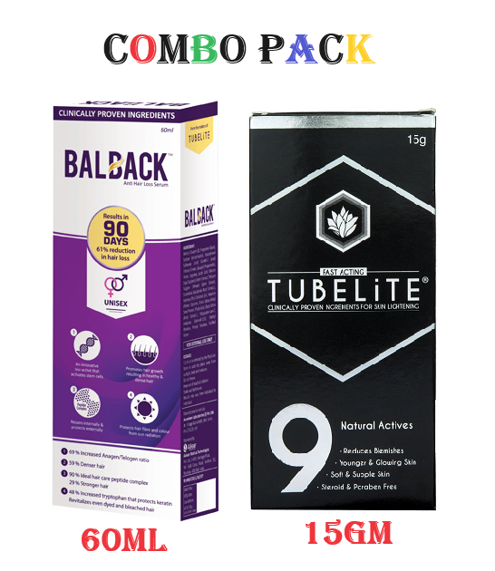 Balback AHL Serum 60ml With TUBELiTE Skin Lightening Cream 15gm Combo 