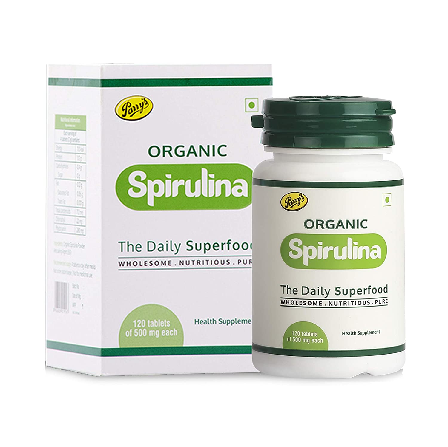 Parry's Organic Spirulina Tablets 120 Tablets - Pack of 2