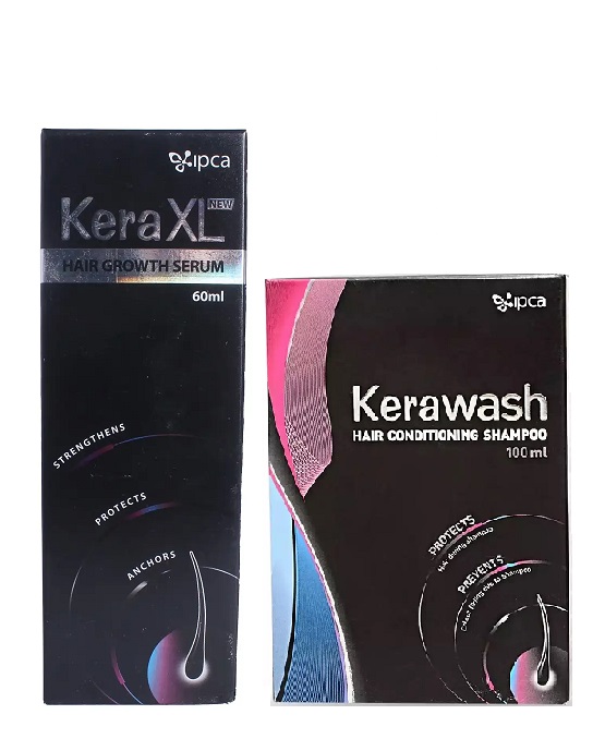 Kera XL Hair Growth Serum 60ml & Kerawash Hair Conditioning Shampoo 100ml