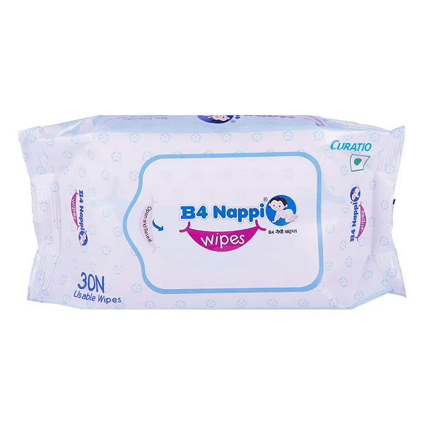 B4-Nappi Wipes, 30 Count