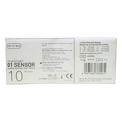 Glucocard 01 Sensor Blood Glucose 10Test Strips