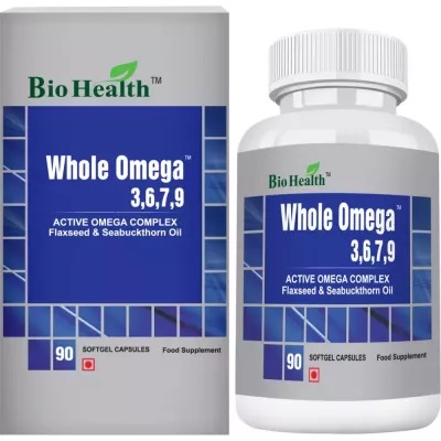 Bio Health Whole Omega 3,6,7,9 Softgels - 90 Softgels