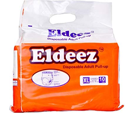 ELDEEZ Adult Diaper pull up Disposable Unisex 1 Pack of 10 PCS XL 5266 132cm167cm