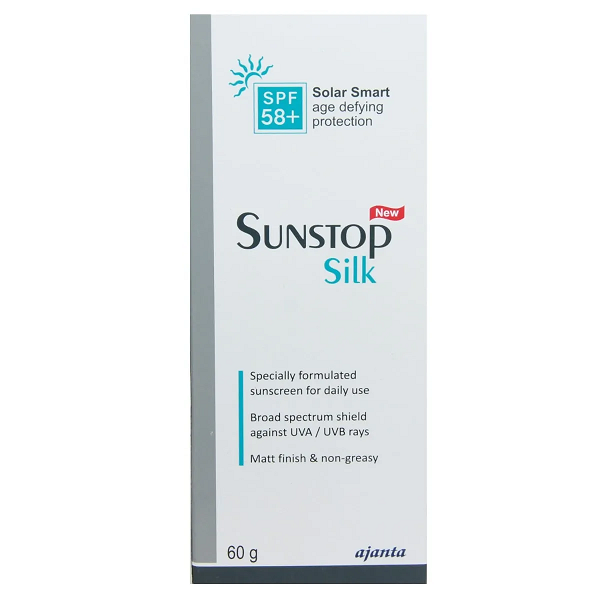 Sunstop Silk Spf 58,Plus Sunscreen Cream 60gm