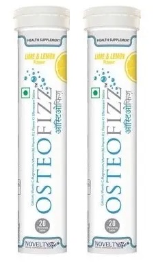 Osteofizz Lime & Lemon Flavour Effervescent Tablet 20's Pack Of 2