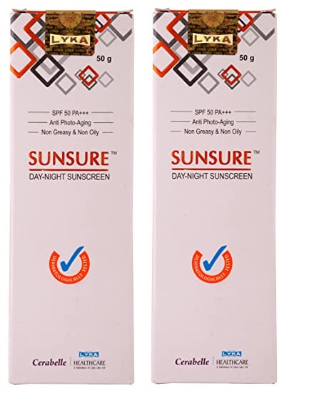 SUNSURE DAY -NIGHT SUNSCREEN  50GMS PACK OF 2