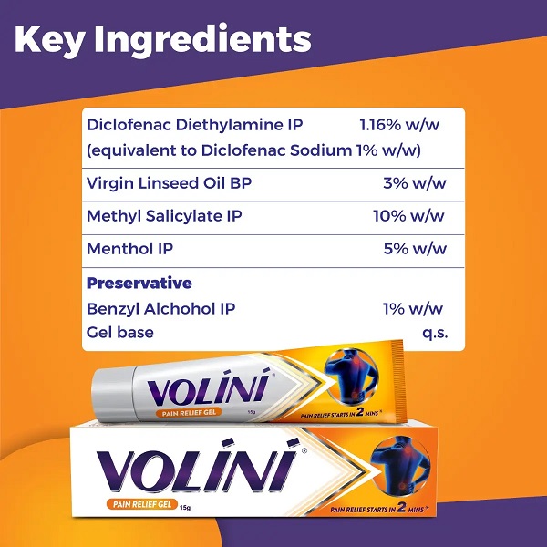 Volini Pain Relief Gel 15gm