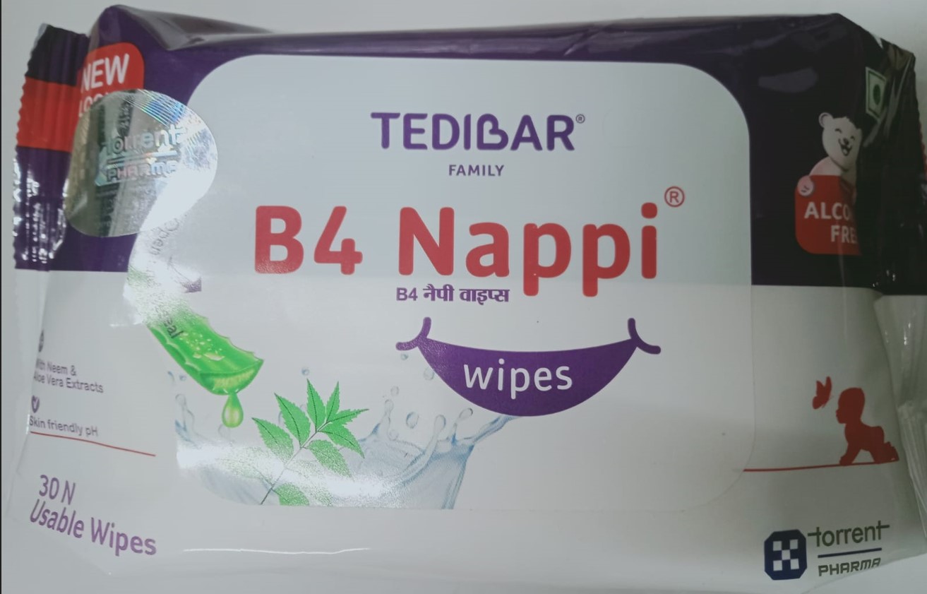 B4-Nappi Wipes, 30 Count