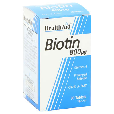 Health Aid Biotin 800mcg 30s