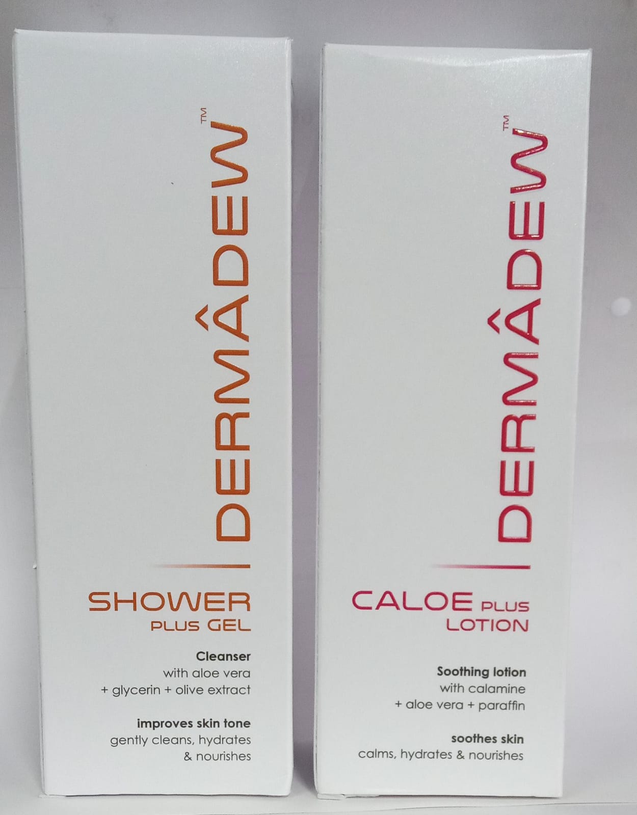 Dermadew Shower plus Gel - 100ml With Caloe plus Lotion - 100ml Combo 