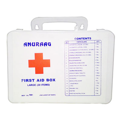 Anuraag First Aid Box Large 20 Items