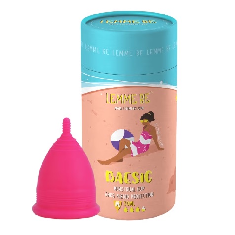 Lemme Be Basic Silicone Reusable Menstrual Cup For Women - Small