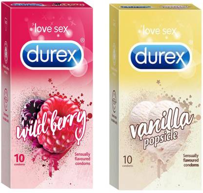 DUREX wild berry plus  vanilla popside Condom  Set of 2, 20S