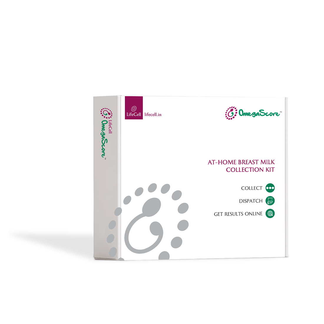 LifeCell Omegascore-N breast milk sample collection kit to track DHA level in breast milk 