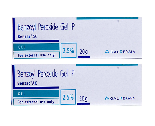 Benzac Ac 2.5% Gel 20gm Pack Of 2