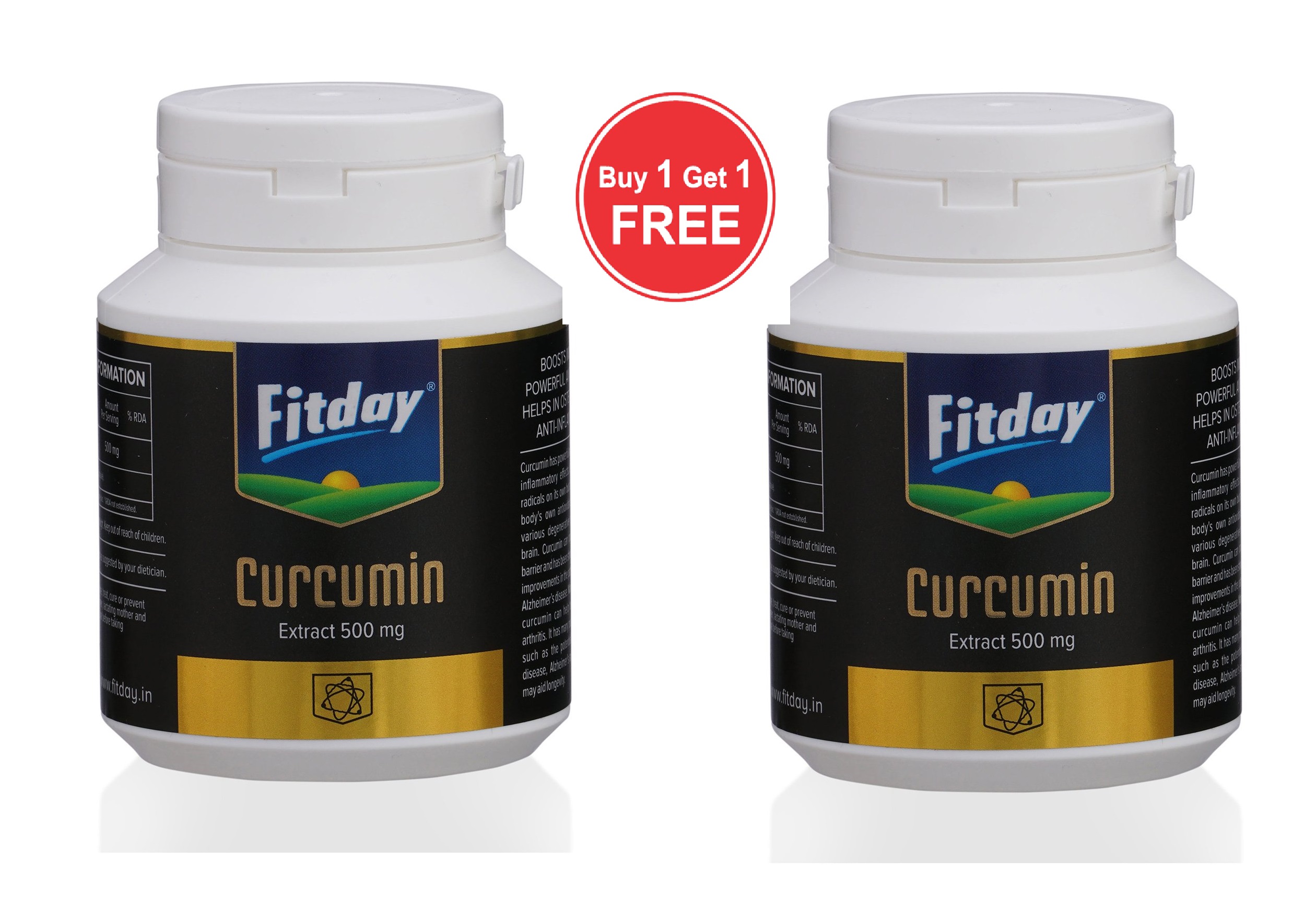  Fitday  Curcumin Extract 250mg Buy 1 Get 1 Free