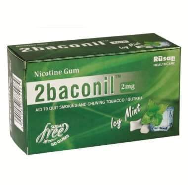 2baconil 2mg nicotin gum icy mint  50gums