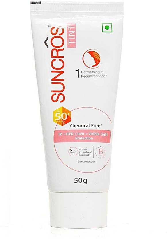 Suncros Tint Sunprotect Gel SPF 50+ PA+++ IR+UVA+UVB 50gm
