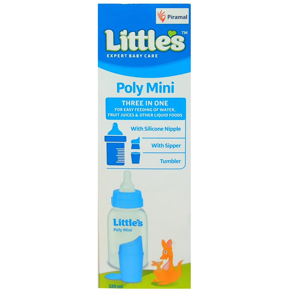 Little's Poly Mini Blue Feeding Bottle 120ml
