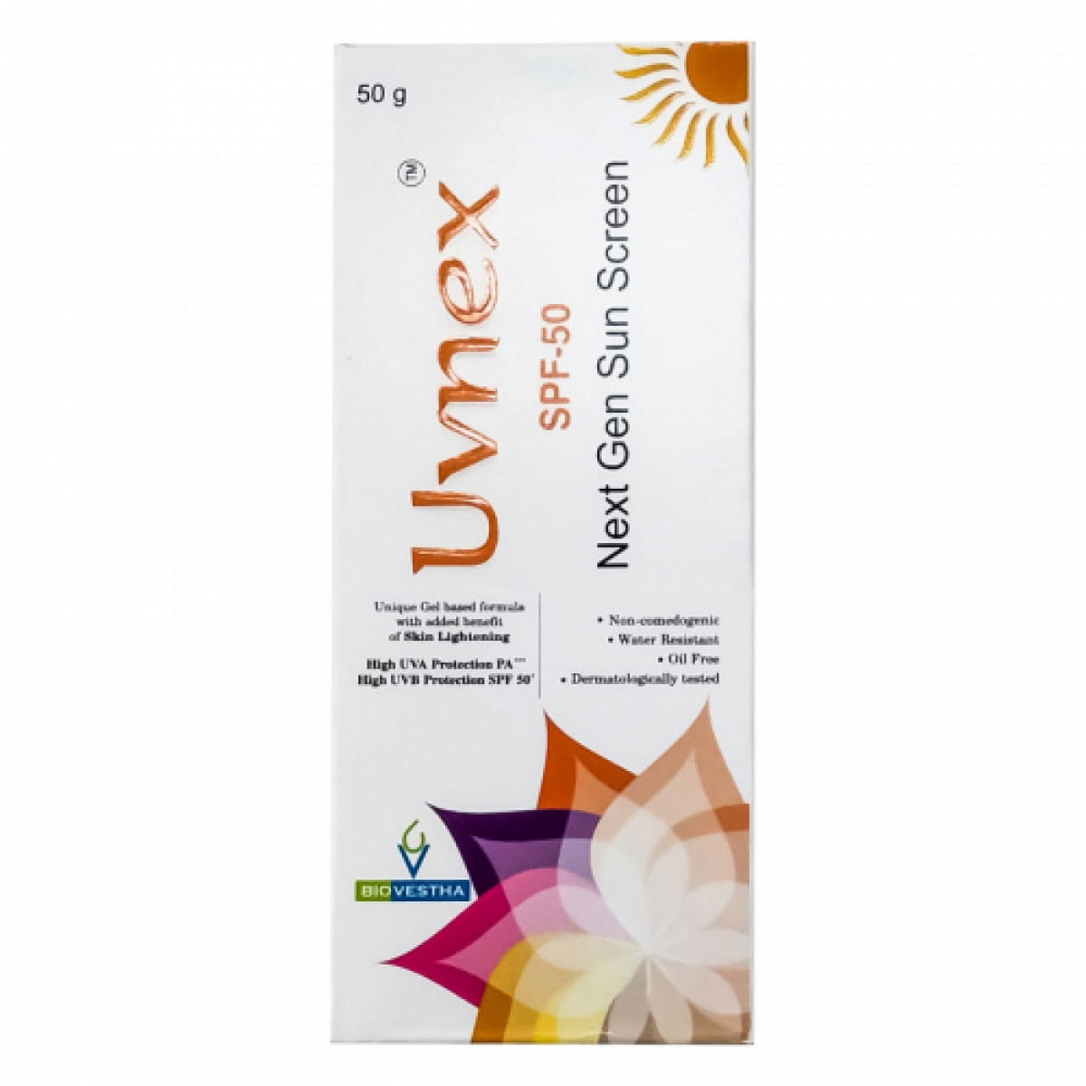 Uvnex Sunscreen SPF 50 Gel  50gm