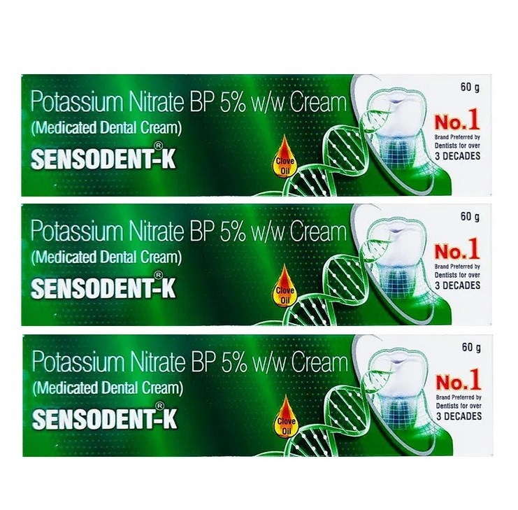 Sensodent-K Medicated Dental Cream 60gm Pack Of 3