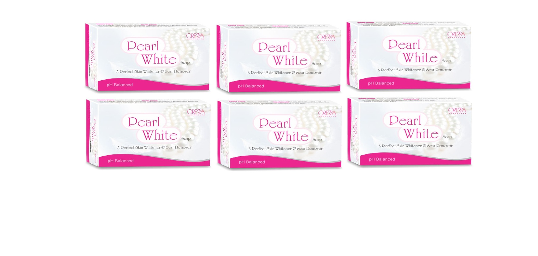 Pearl White Soap,75g,packof 6