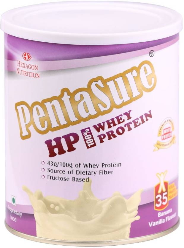 Pentasure HP Banana & Vanilla Flavour Whey Protein Powder 400gm Tin