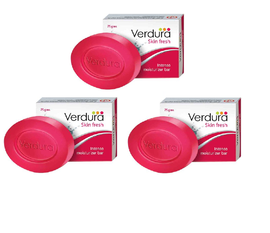 Verdura Skin Fresh Bathing Bar 75gm Pack Of 3