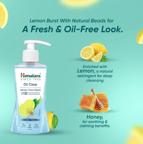 Himalaya Oil Clear Lemon Face Wash, 200ml