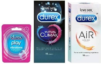 DUREX Pleasure Kit Mutual climax, air, Vibrating Ring  3 Items in the set