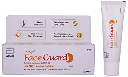 TVAKSH FACE GUARD SILICONE SUNSCREEN GEL SPF 30 50GL