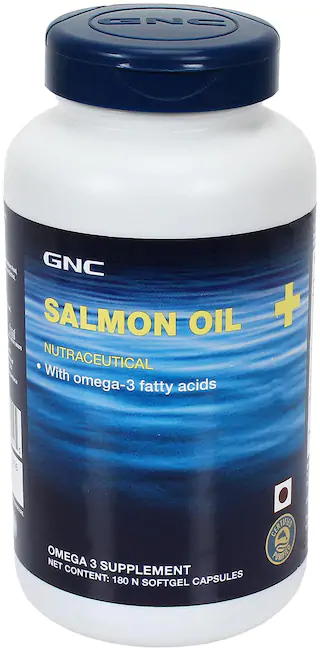 GNC SALMON OIL 180 N SOFTGEL CAPSULES