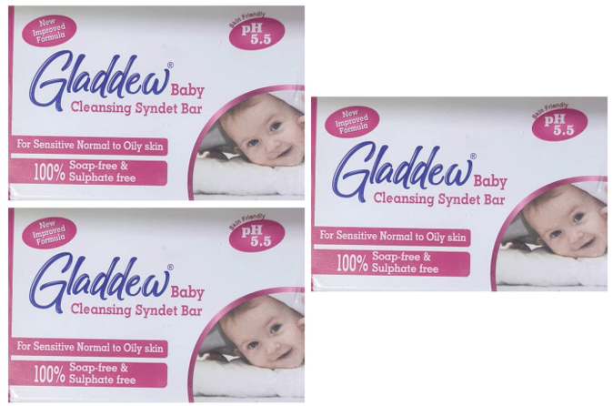 Gladdew Baby Soap 75gm pack of 3