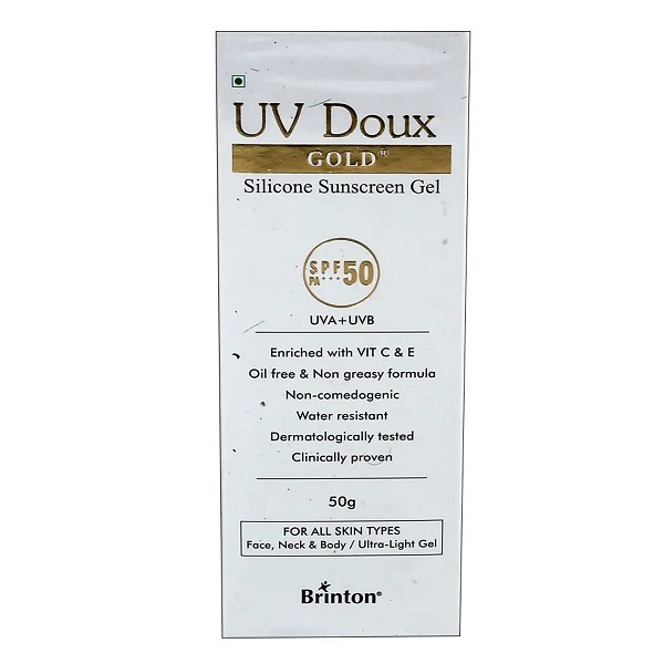 UV Doux Gold Spf 50 Silicone Sunscreen Gel 50gm